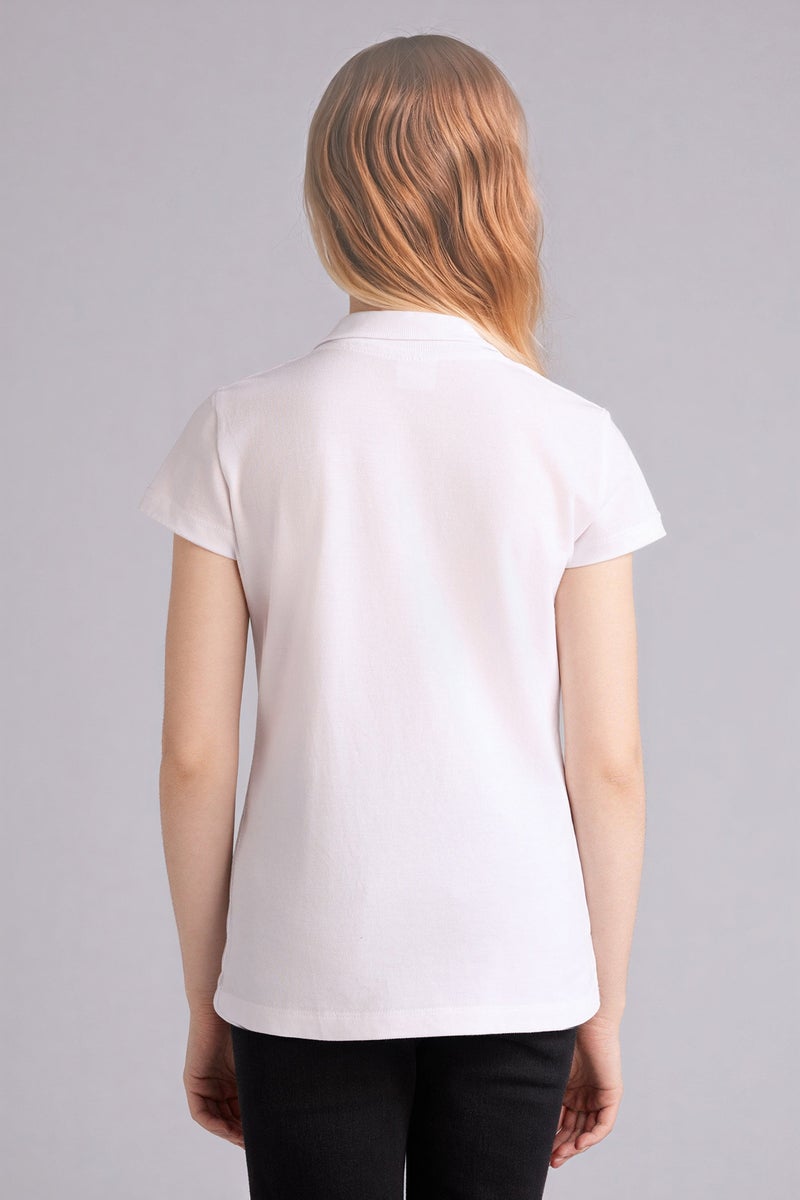 ديفاكتو تيشيرت بولو كم طويل بيكة بيزك قصة عادية بياقة بولو من قطعتين - Image 5